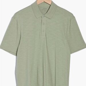 Vince Men's Sage Green Short-Sleeve Polo XXL ( Worn  Once ) Pima Cotton